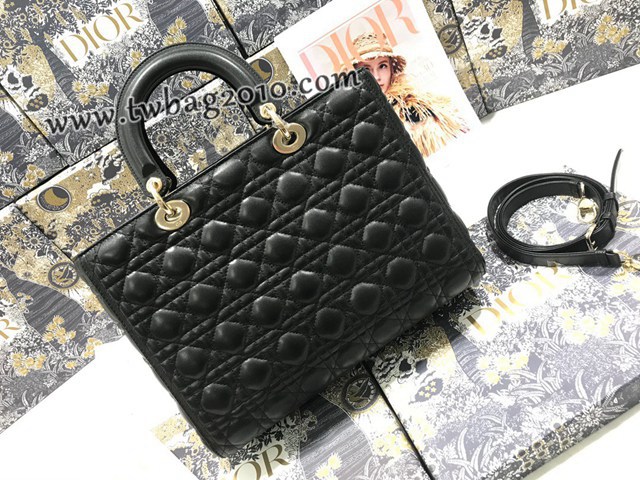 Dior专柜新款迪奥顶级原单Lady七格羊皮翻盖手提女包 djfk1118